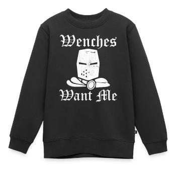 Ren Fair Renaissance Festival Saying - Wenches Wan - Sweat Premium enfant bio - noir - Devant - AI Model Kid Female (0cm)