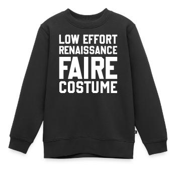 Ren Fair - Low Effort Renaissance Faire Costume - Kids Premium Organic Sweatshirt - black - Front - AI Model Kid Female (0cm)