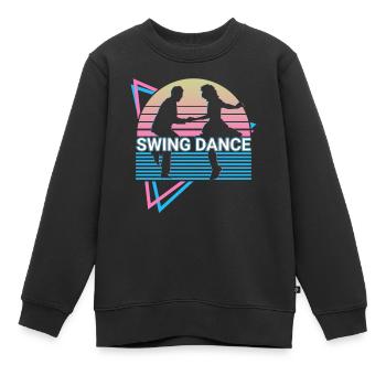 Swing Dance Swing Dance Retro - Kids Premium Organic Sweatshirt - black - Front - AI Model Kid Female (0cm)
