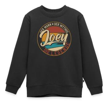 Joey Der Mann der Mythos die Legende Geschenk - Kinder Premium Organic Sweatshirt - Schwarz - Vorne - AI Model Kid Female (0cm)