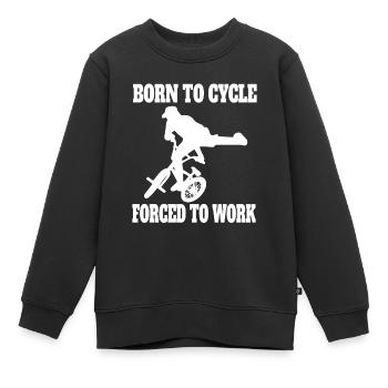 Fahrrad Radeln Fahrradtour Radfahren Mountainbike - Kinder Premium Organic Sweatshirt - Schwarz - Vorne - AI Model Kid Female (0cm)