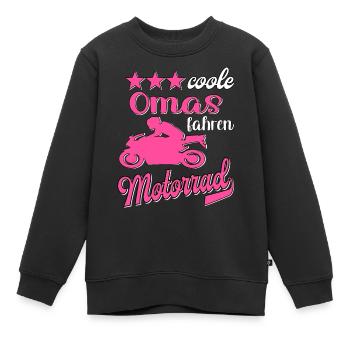 Motorrad Frauen Motorradfahrerin Bikerin - Kinder Premium Organic Sweatshirt - Schwarz - Vorne - AI Model Kid Female (0cm)