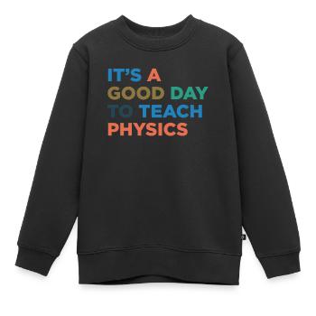 Physiklehrer Unterrichten - Kinder Premium Organic Sweatshirt - Schwarz - Vorne - AI Model Kid Female (0cm)