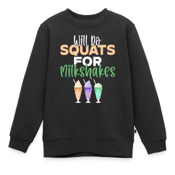 Ich liebe Milchshakes Milchshake Geschenk - Kinder Premium Organic Sweatshirt - Schwarz - Vorne - AI Model Kid Female (0cm)