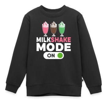 Ich liebe Milchshakes Milchshake Geschenk - Kinder Premium Organic Sweatshirt - Schwarz - Vorne - AI Model Kid Female (0cm)