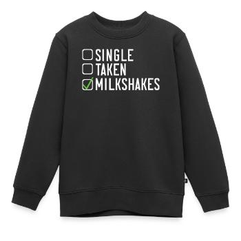 Ich liebe Milchshakes Milchshake Geschenk - Kinder Premium Organic Sweatshirt - Schwarz - Vorne - AI Model Kid Female (0cm)