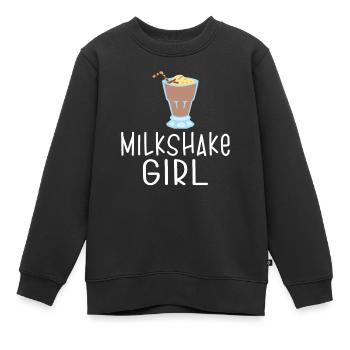 I love Milkshakes Milkshake Gift - Kids Premium Organic Sweatshirt - black - Front - AI Model Kid Female (0cm)