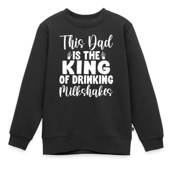 Ich liebe Milchshakes Milchshake Geschenk - Kinder Premium Organic Sweatshirt - Schwarz - Vorne - AI Model Kid Female (0cm)