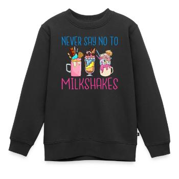 Ich liebe Milchshakes Milchshake Geschenk - Kinder Premium Organic Sweatshirt - Schwarz - Vorne - AI Model Kid Female (0cm)