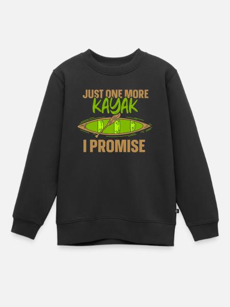 Un seul kayak de plus a promis de faire du kayak kayak - Sweat Premium enfant bio - noir
