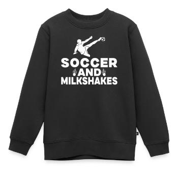 I love Milkshakes Milkshake Gift - Kids Premium Organic Sweatshirt - black - Front - AI Model Kid Female (0cm)
