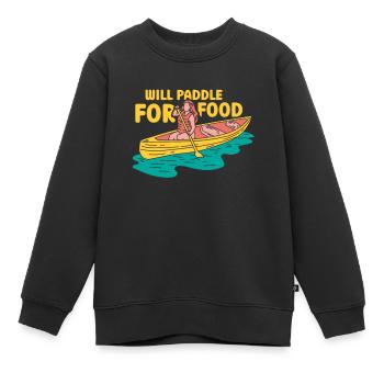 Pagayer pour la nourriture Hobby Kayak Kayak Kayak - Sweat Premium enfant bio - noir - Devant - AI Model Kid Female (0cm)