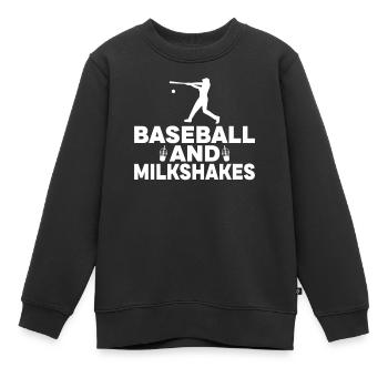 Ich liebe Milchshakes Milchshake Geschenk - Kinder Premium Organic Sweatshirt - Schwarz - Vorne - AI Model Kid Female (0cm)