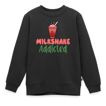 Ich liebe Milchshakes Milchshake Geschenk - Kinder Premium Organic Sweatshirt - Schwarz - Vorne - AI Model Kid Female (0cm)