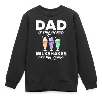 I love Milkshakes Milkshake Gift - Kids Premium Organic Sweatshirt - black - Front - AI Model Kid Female (0cm)