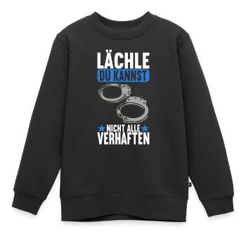 Polizei Polizist - Kinder Premium Organic Sweatshirt - Schwarz - Vorne - AI Model Kid Female (0cm)