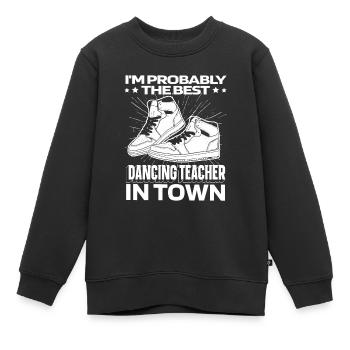 Tanzlehrer Turnschuhe - Kinder Premium Organic Sweatshirt - Schwarz - Vorne - AI Model Kid Female (0cm)