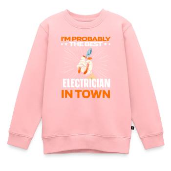 Elektriker Elektroniker Zange - Kinder Premium Organic Sweatshirt - Rosa - Vorne - AI Model Kid Female (0cm)
