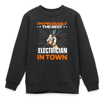 Elektriker Elektroniker Zange - Kinder Premium Organic Sweatshirt - Schwarz - Vorne - AI Model Kid Female (0cm)