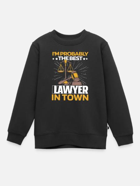 Anwalt Jurist Jura Komisch - Kinder Premium Organic Sweatshirt - Schwarz