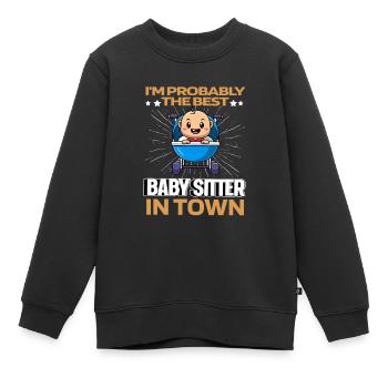 Babysitter Witzig - Kinder Premium Organic Sweatshirt - Schwarz - Vorne - AI Model Kid Female (0cm)