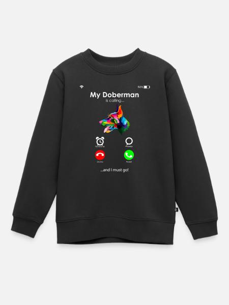 Dobermann - Kinder Premium Organic Sweatshirt - Schwarz