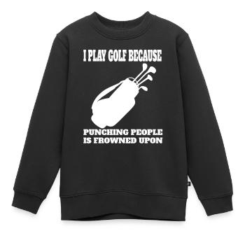 Citation Golf Golfer Balle de golf Clubs de golf - Sweat Premium enfant bio - noir - Devant - AI Model Kid Female (0cm)