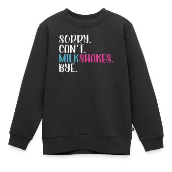 Ich liebe Milchshakes Milchshake Geschenk - Kinder Premium Organic Sweatshirt - Schwarz - Vorne - AI Model Kid Female (0cm)