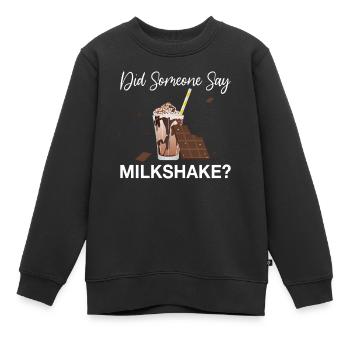Ich liebe Milchshakes Milchshake Geschenk - Kinder Premium Organic Sweatshirt - Schwarz - Vorne - AI Model Kid Female (0cm)