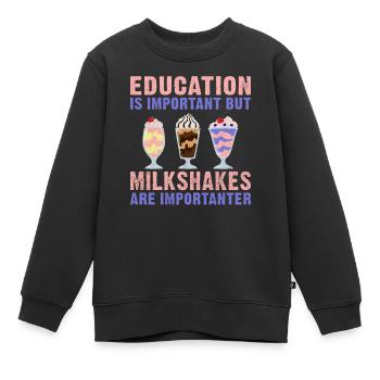 I love Milkshakes Milkshake Gift - Kids Premium Organic Sweatshirt - black - Front - AI Model Kid Female (0cm)