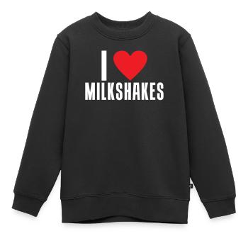 I love Milkshakes Milkshake Gift - Kids Premium Organic Sweatshirt - black - Front - AI Model Kid Female (0cm)