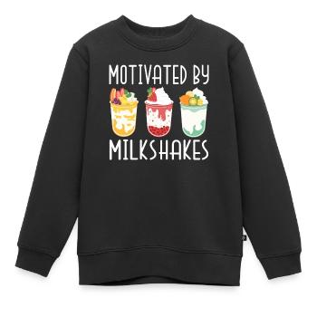 Ich liebe Milchshakes Milchshake Geschenk - Kinder Premium Organic Sweatshirt - Schwarz - Vorne - AI Model Kid Female (0cm)