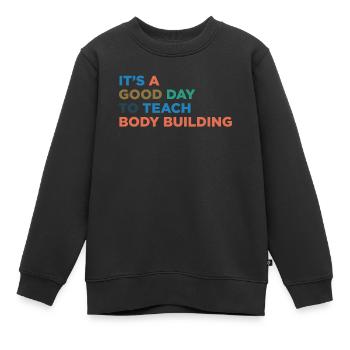 Lehren Sie Body Building Coach - Kinder Premium Organic Sweatshirt - Schwarz - Vorne - AI Model Kid Female (0cm)