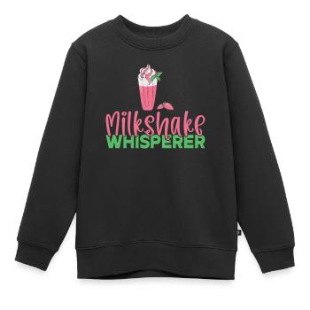 Ich liebe Milchshakes Milchshake Geschenk - Kinder Premium Organic Sweatshirt - Schwarz - Vorne - AI Model Kid Female (0cm)