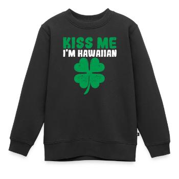 Kiss Me I’m Hawaiian Irish St Patrick’s Day Drink - Sweat Premium enfant bio - noir - Devant - AI Model Kid Female (0cm)