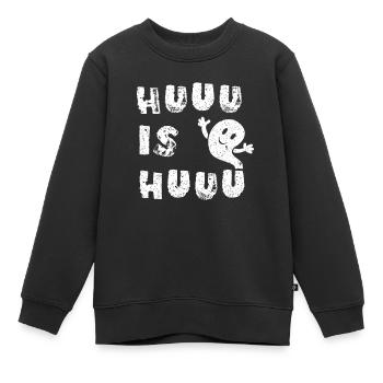 Halloween Gespenst Geist Geisterstunde - Kinder Premium Organic Sweatshirt - Schwarz - Vorne - AI Model Kid Female (0cm)