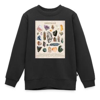 Tafel der Kristalle - Kinder Premium Organic Sweatshirt - Schwarz - Vorne - AI Model Kid Female (0cm)