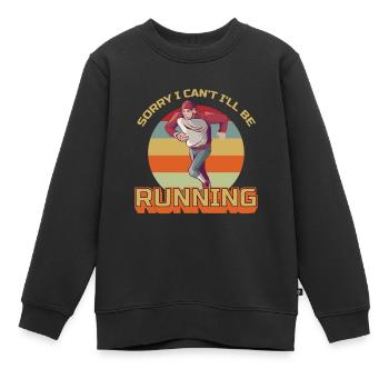 Lustiges Marathon Läufer Laufen Cross Country - Kinder Premium Organic Sweatshirt - Schwarz - Vorne - AI Model Kid Female (0cm)