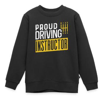 Fier instructeur de conduite leçon de conduite profession d’école de conduite - Sweat Premium enfant bio - noir - Devant - AI Model Kid Female (0cm)