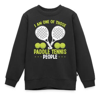 Paddle Tennis Match One of those Paddle People - Kinder Premium Organic Sweatshirt - Schwarz - Vorne - AI Model Kid Female (0cm)