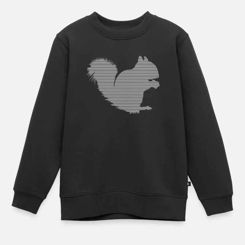 Écureuil - Sweat Premium enfant bio - noir