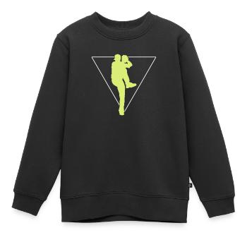 Baseball Logo - Kinder Premium Organic Sweatshirt - Schwarz - Vorne - AI Model Kid Female (0cm)