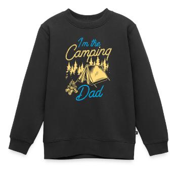 Ich Bin Der Camping Papa Camp Campen Camper - Kinder Premium Organic Sweatshirt - Schwarz - Vorne - AI Model Kid Female (0cm)
