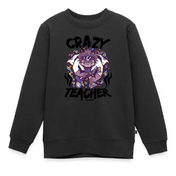 Crazy Teacher - Kinder Premium Organic Sweatshirt - Schwarz - Vorne - AI Model Kid Female (0cm)