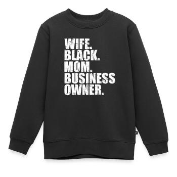 geschäftsführer chef geschenk geschenkidee arbeit - Kinder Premium Organic Sweatshirt - Schwarz - Vorne - AI Model Kid Female (0cm)
