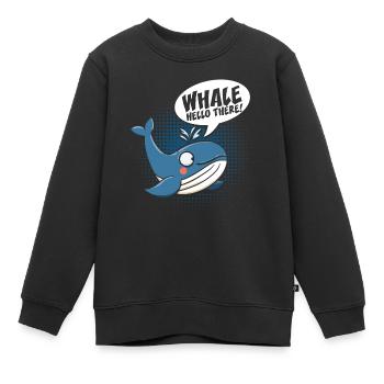 Whale Hello There - Kinder Premium Organic Sweatshirt - Schwarz - Vorne - AI Model Kid Female (0cm)