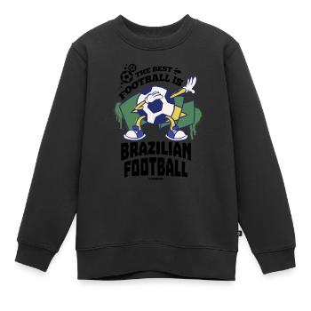 Brasilien - Kinder Premium Organic Sweatshirt - Schwarz - Vorne - AI Model Kid Female (0cm)