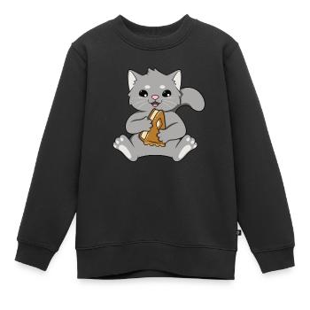 Apple pie - Kids Premium Organic Sweatshirt - black - Front - AI Model Kid Female (0cm)
