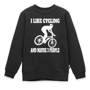 VTT vélo vélo vélo vélo tour à vélo - Sweat Premium enfant bio - noir - Devant - AI Model Kid Female (0cm)