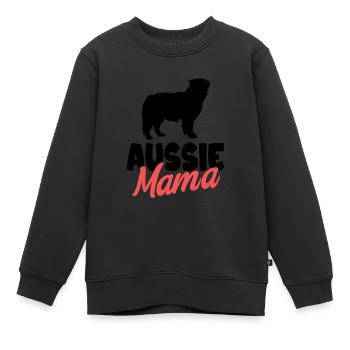 Berger australien - Sweat Premium enfant bio - noir - Devant - AI Model Kid Female (0cm)